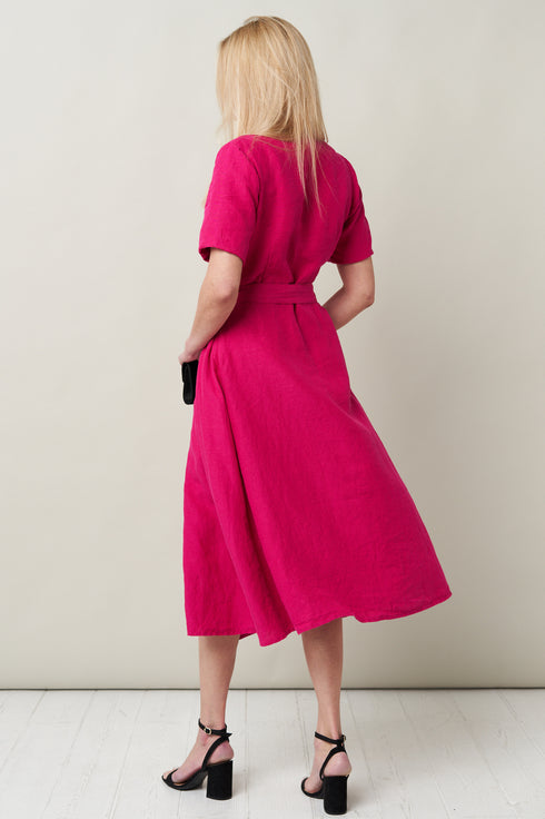 Image 7 of Stylish linen dress features breathable fabric to keep you cool Suri from Baltic Linen